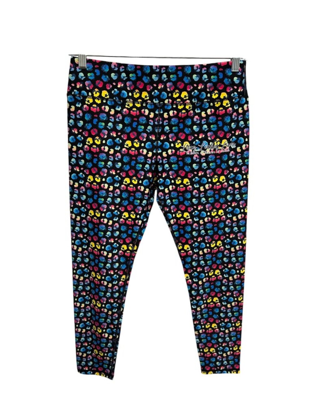 Lucy Locket Loves Leopard Print Leggings Size L Activewear Sporty Gorpcore